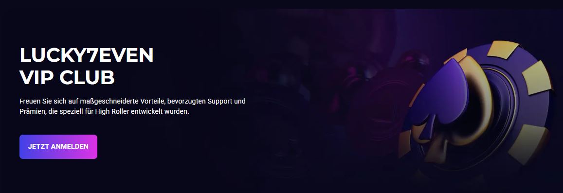 Dem Lucky7even VIP Club beitreten und exklusive Prämien für High Roller sichern 